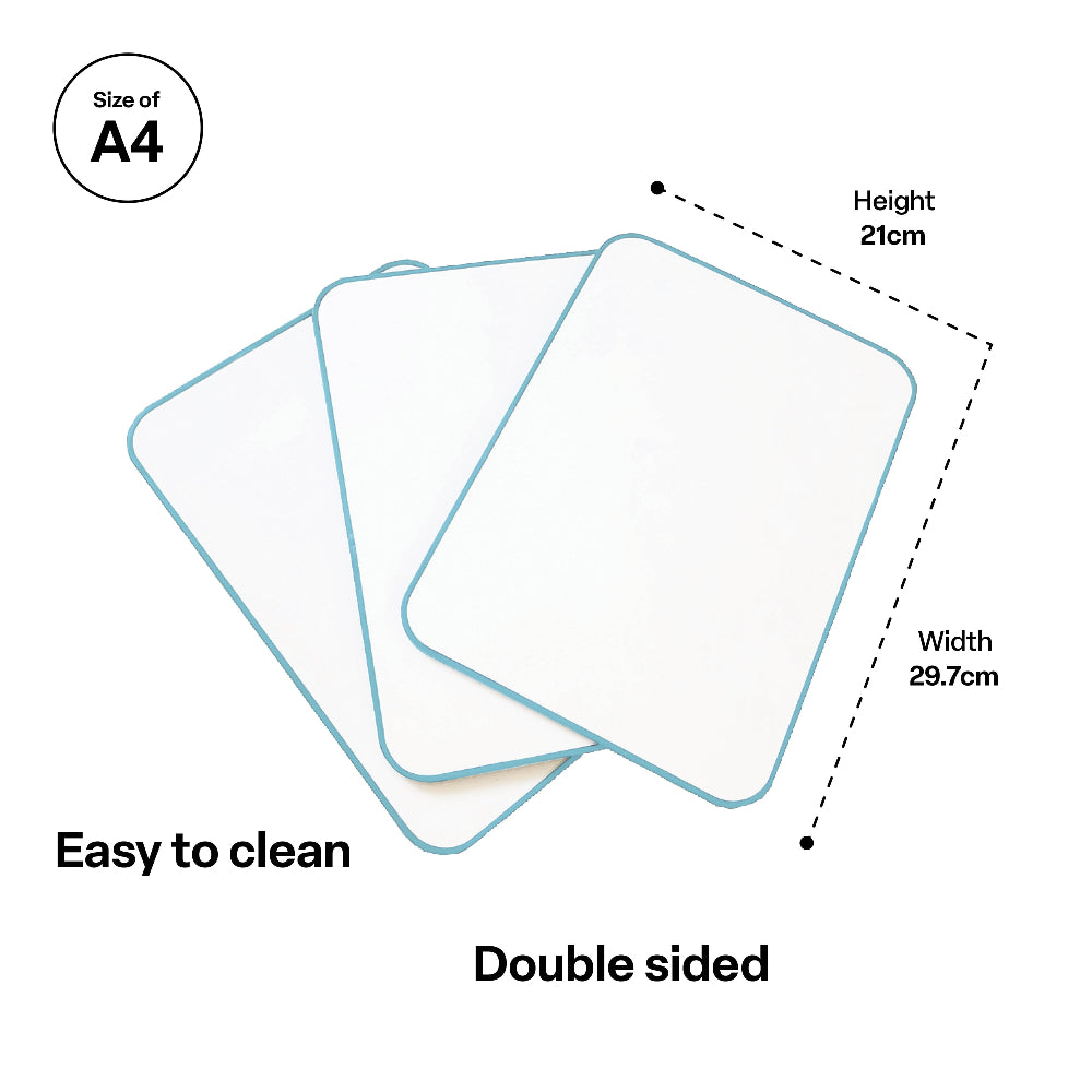 Double-Sided A4 Magnetic Mini Whiteboard - Ocean Frame Kit