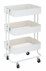 3 Tier Storage Trolley White
