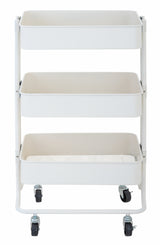 3 Tier Storage Trolley White