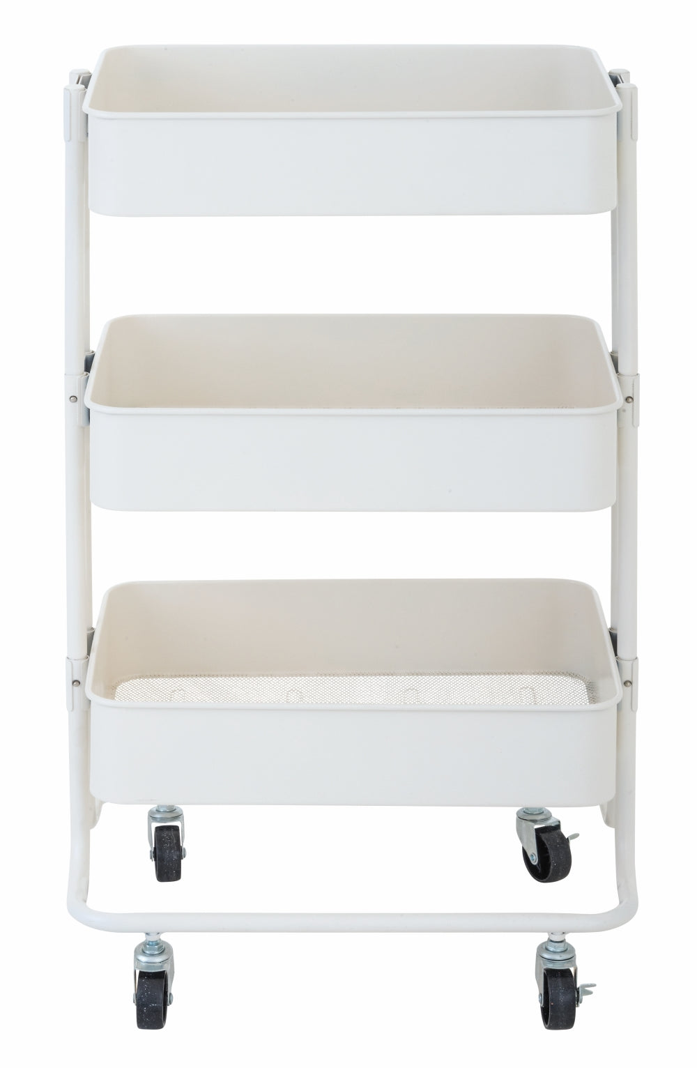 3 Tier Storage Trolley White