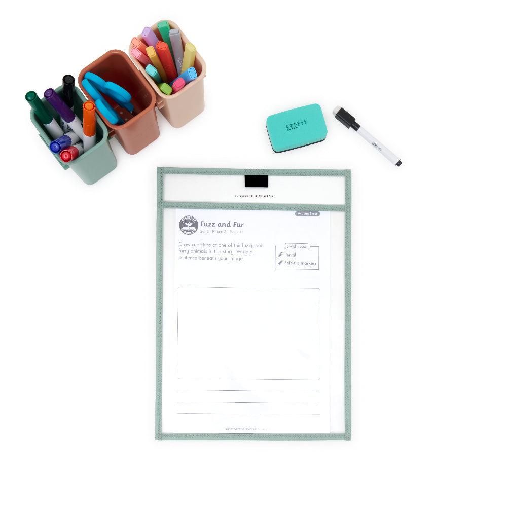 Write n Wipe Paper Saver Sleeves - Colours of Australia - A4 Pack of 10 Kit