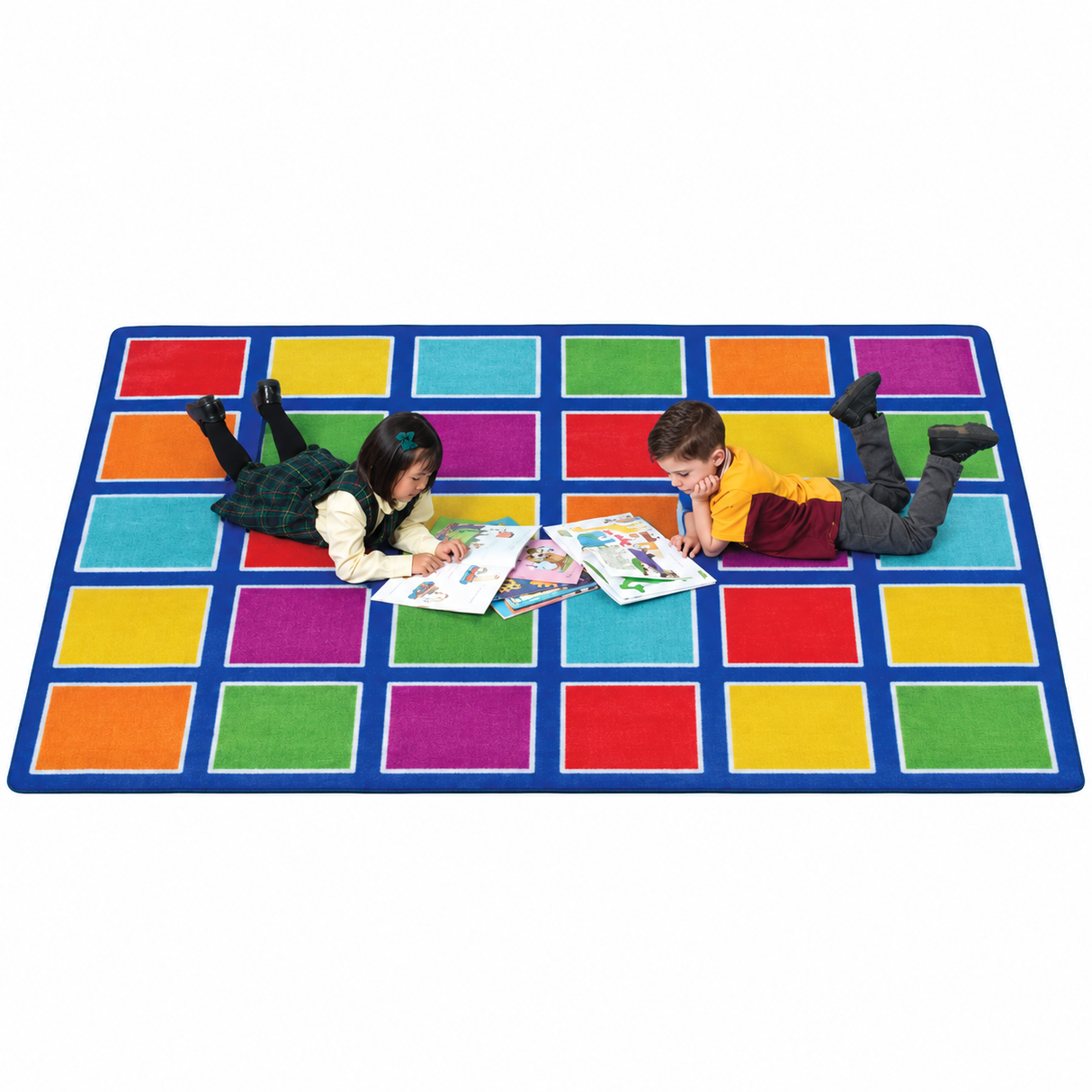 Colour Squares Placement Rug - 30 Squares