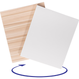 Triple Tote Tray Trolley Kit - White/Woodgrain