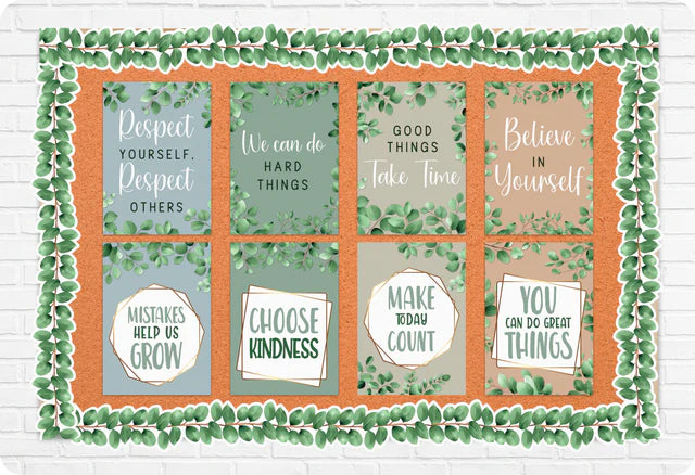 Eucalyptus Essentials Magnetic Borders - Pack of 12