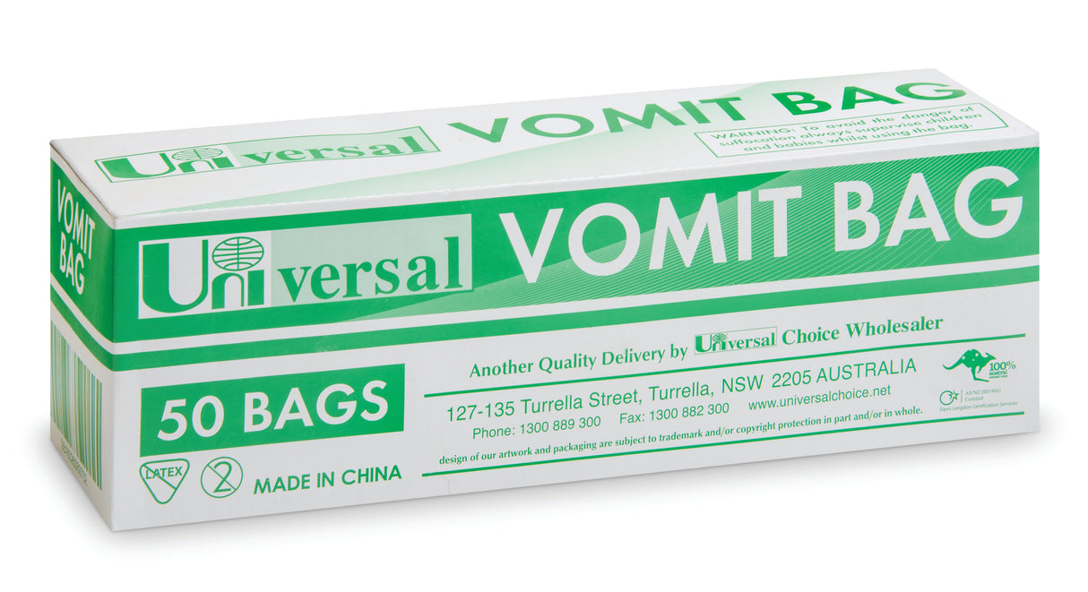 Disposable Sick Bags - Pack of 50