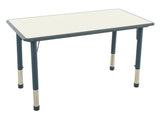 Ergerite Adjustable Rectangular Whiteboard Table - 38-60cm High