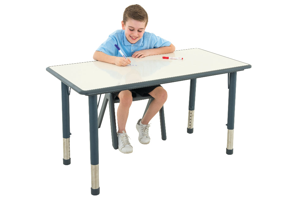 Ergerite Adjustable Rectangular Whiteboard Table - 52-74cm High
