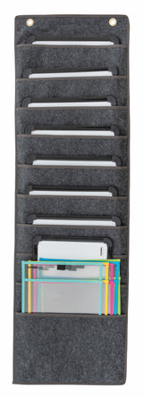 A4 10 Pocket Storage Chart Grey