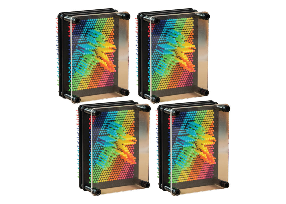 Rainbow Colour Pin Art Set of 4