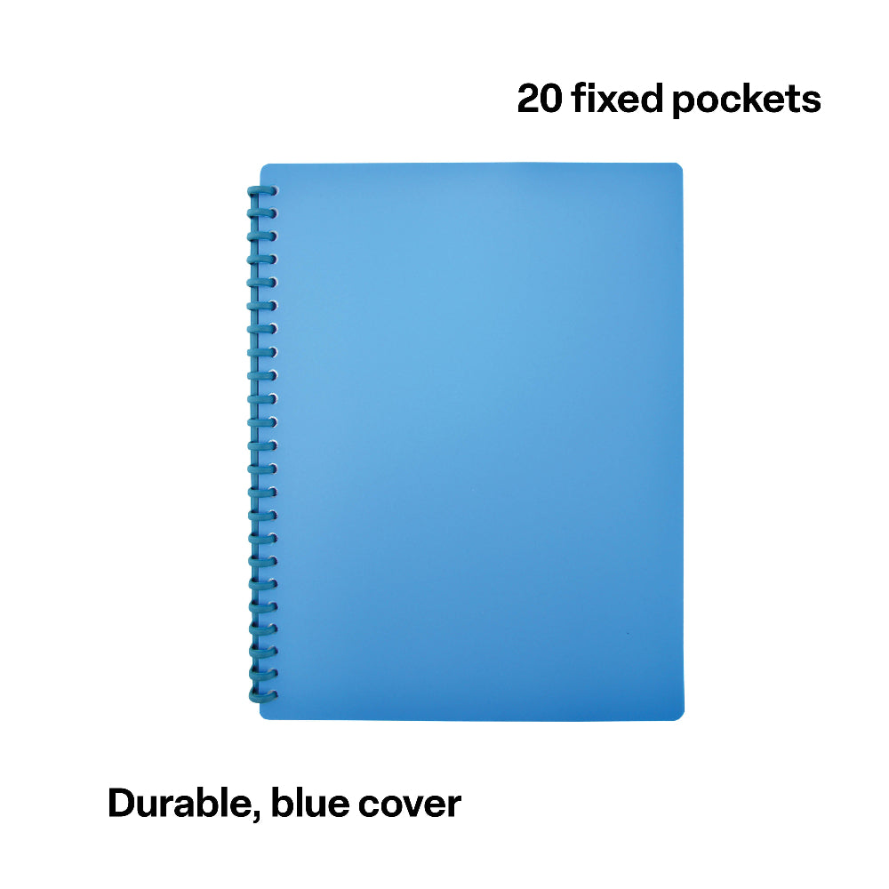 Display Book A4 Blue 20 Pocket