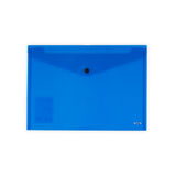 Document Wallet A4 Button Close Blue Pack of 12