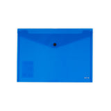 Document Wallet A4 Button Close Blue