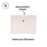 Document Wallet A4 Button Close Clear Pk12