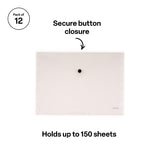 Document Wallet A4 Button Close Clear