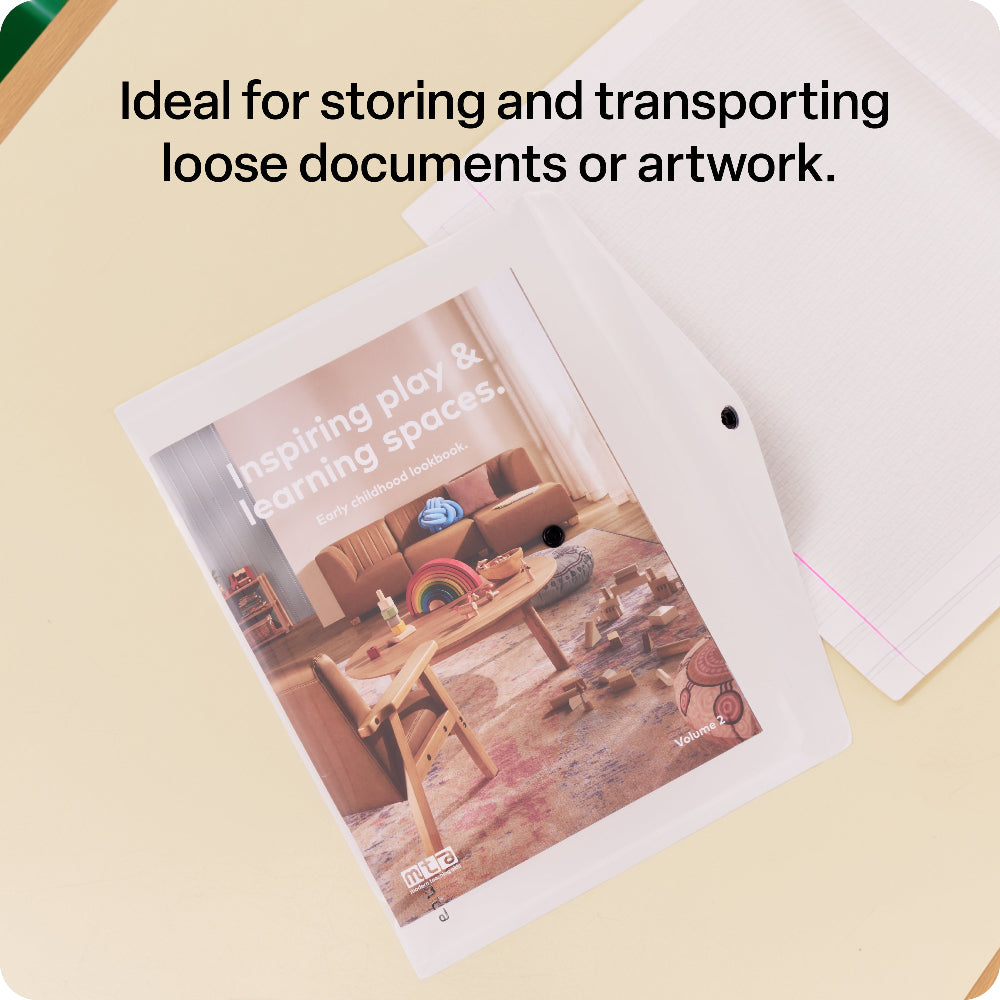 Document Wallet A4 Button Close Clear Pk12