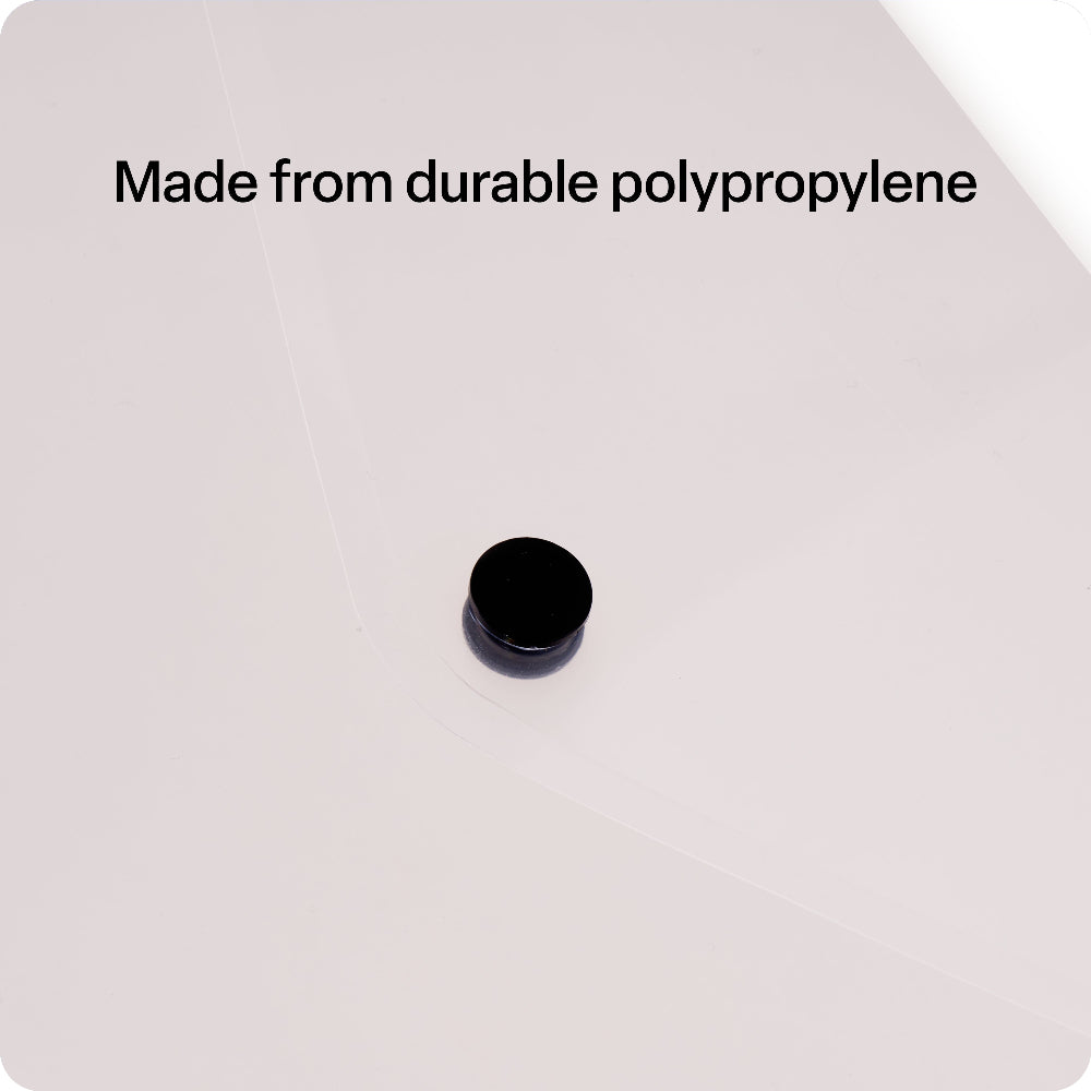 Document Wallet A4 Button Close Clear