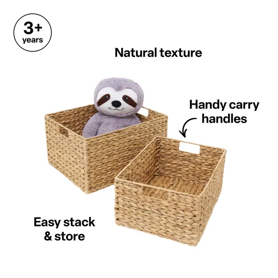 Water Hyacinth Basket - Set of 2