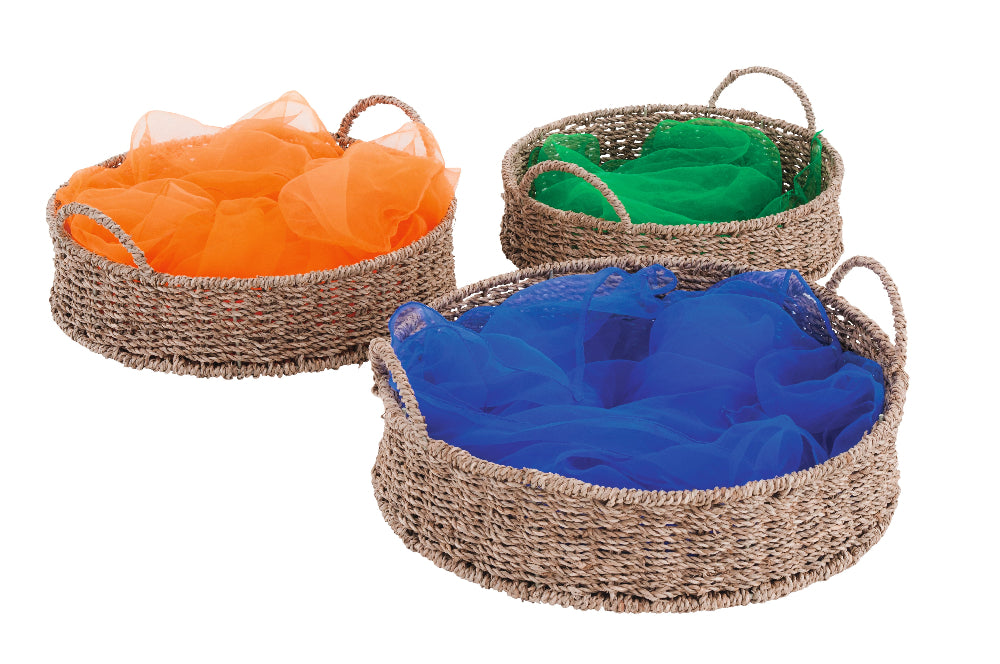 Seagrass Round Basket Shallow - Set of 3