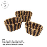 WOVEN ZEBRA BASKETS SET OF 3