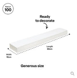 Cardboard White Sentence strips 10x60cm - Pack of 100