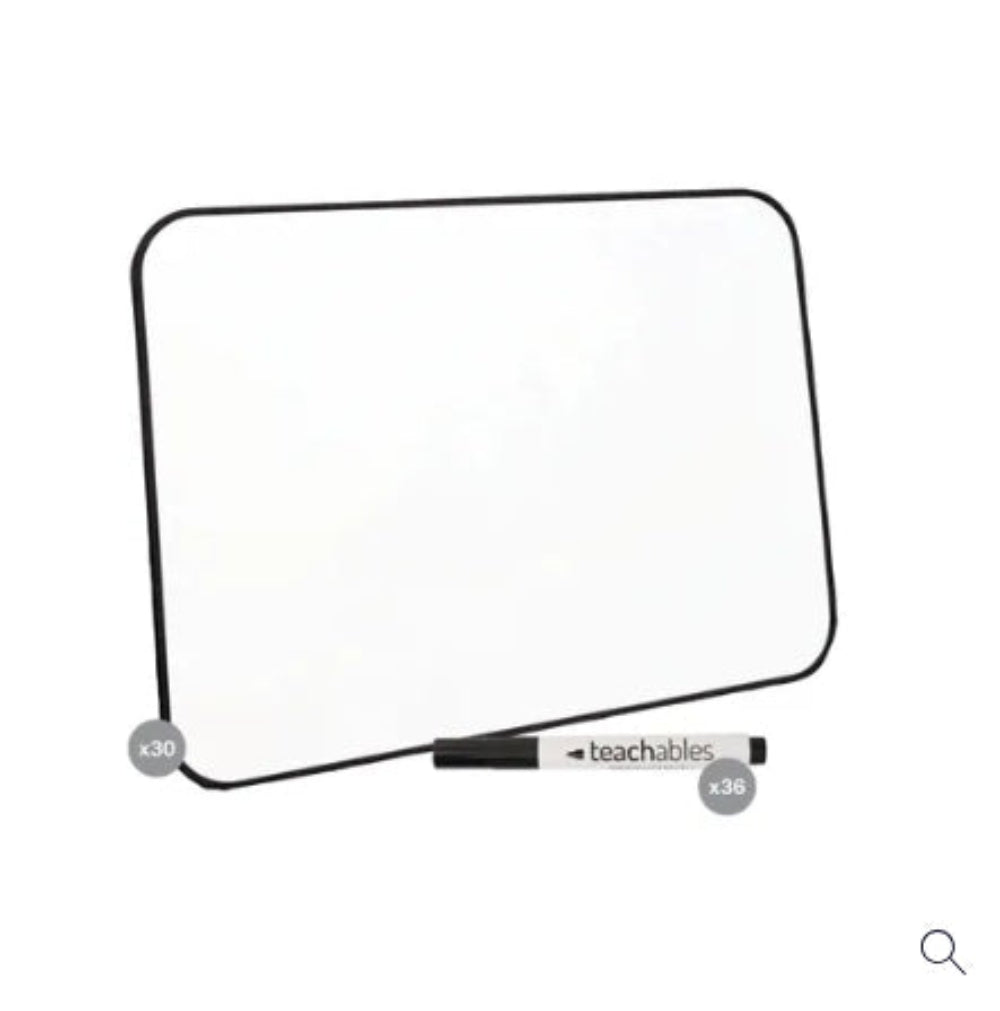 Classroom Large Mini Whiteboard and Marker Kit
