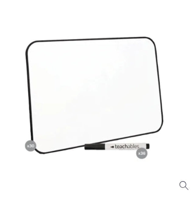 Classroom Large Mini Whiteboard and Marker Kit