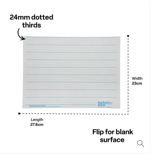 Teachables Handwriting Whiteboards - Pack of 30