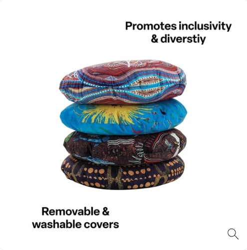 Aboriginal Round Cushions -60cm dia- Set of 4