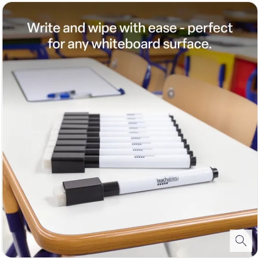 Write N Wipe Pens - Black - 10 Pack