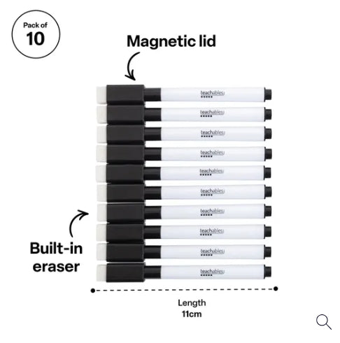 Write N Wipe Pens - Black - 10 Pack