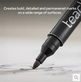 Teachables Permanent Marker Bullet Tip Black - Pack of 12