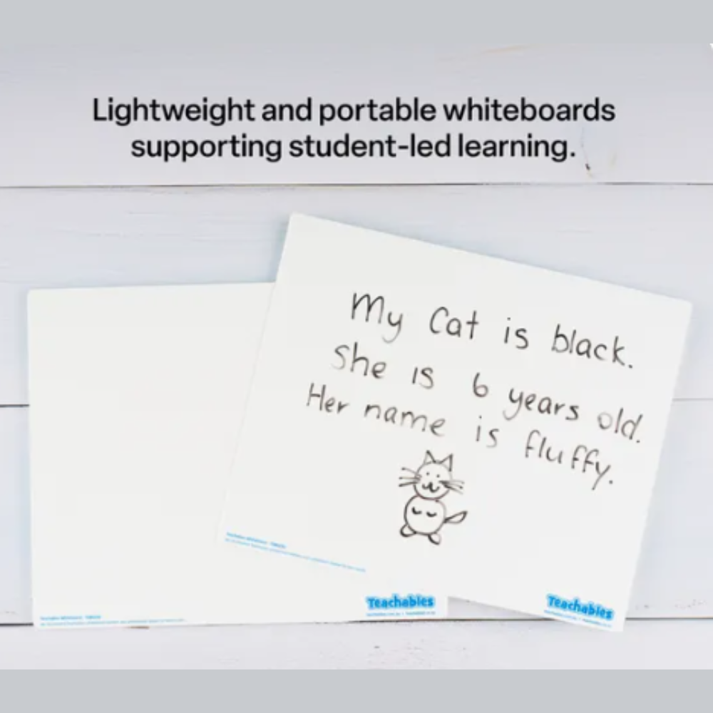 Teachables Blank Mini Whiteboard - Pack of 30