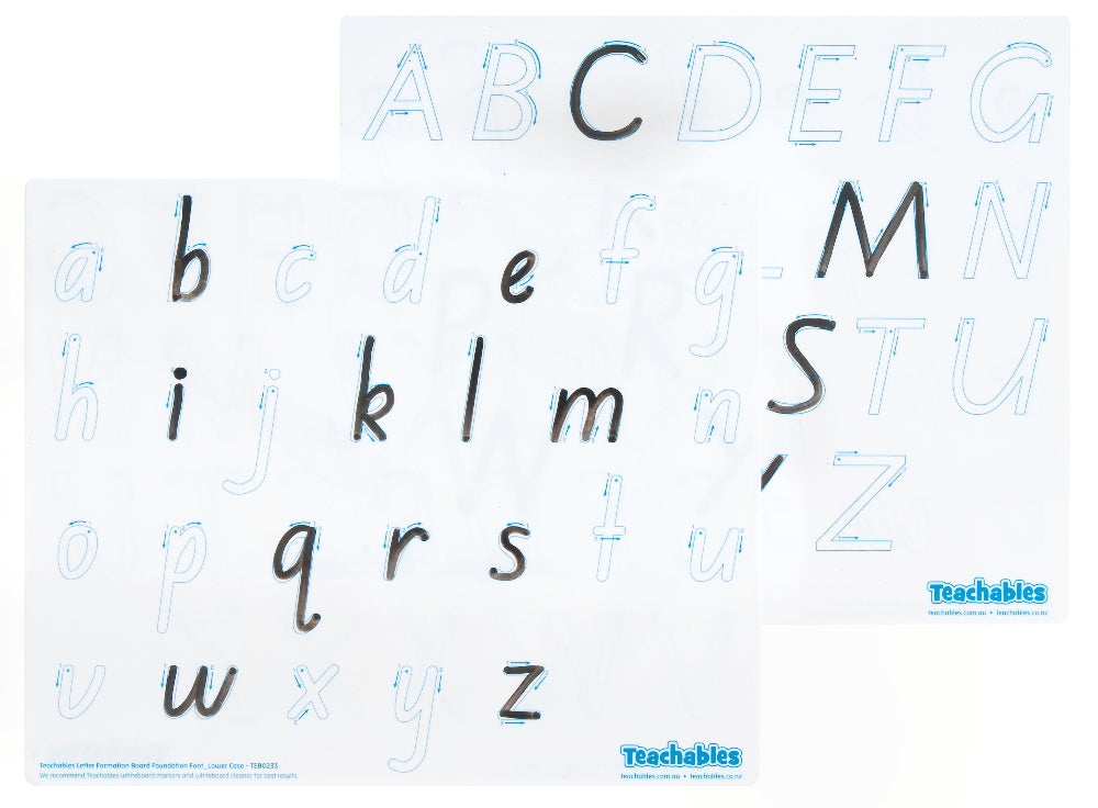 Teach Alphabet Foundation Mini Whiteboards - Pack of 30