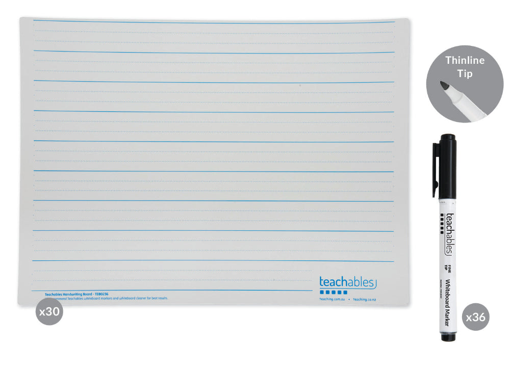 Teachables Assorted Handwriting Mini Whiteboards & Markers Kit