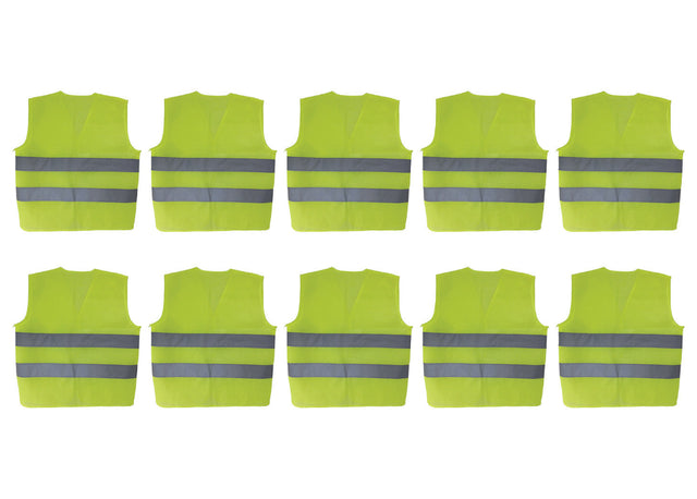 High-Vis Child Safety Vest - Set of 10