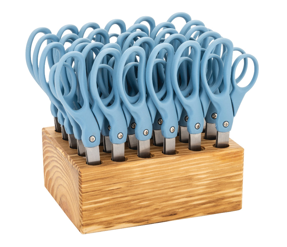 Scissor Block with 30 Student Scissors 17.5 cm