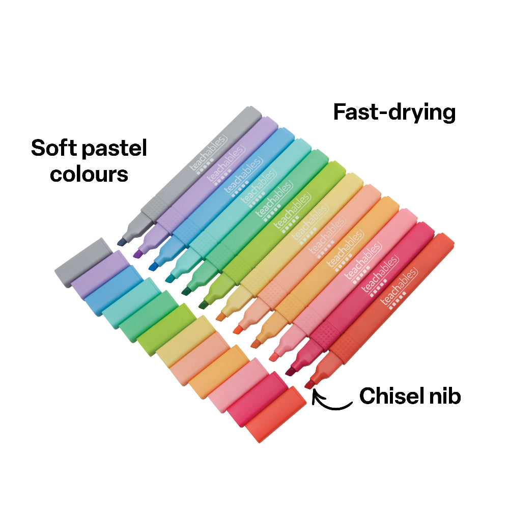 Highlighters Pastel Assorted - Pack of 12