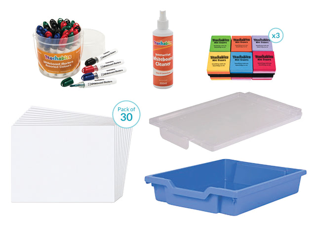 Show & Tell Whiteboard Plain Kit - 91 Pieces