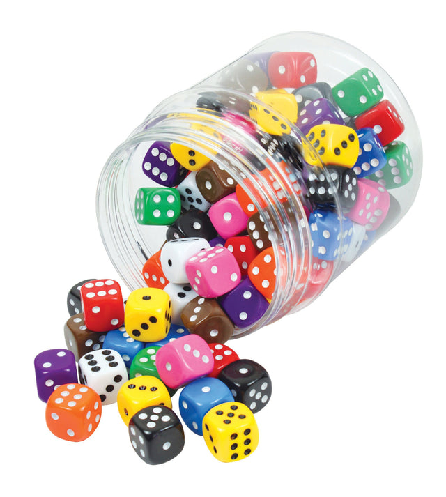 Dice: 16mm Dot Dice Jar 100pc