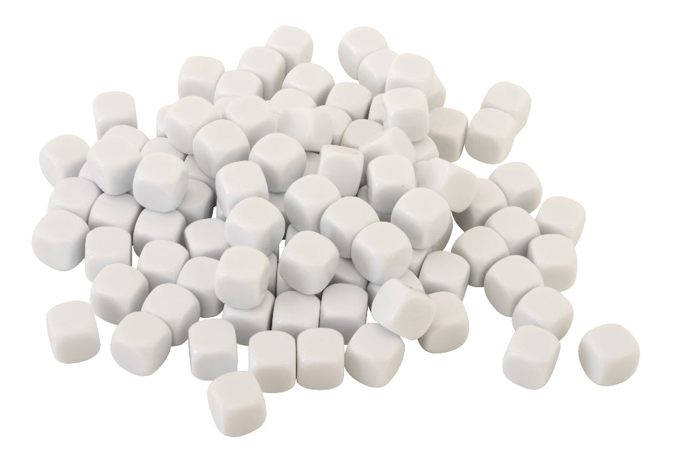 Dice: Blank 16mm Jar 100 pc