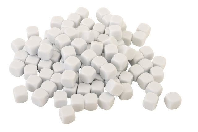 Dice: Blank 16mm Jar 100 pc