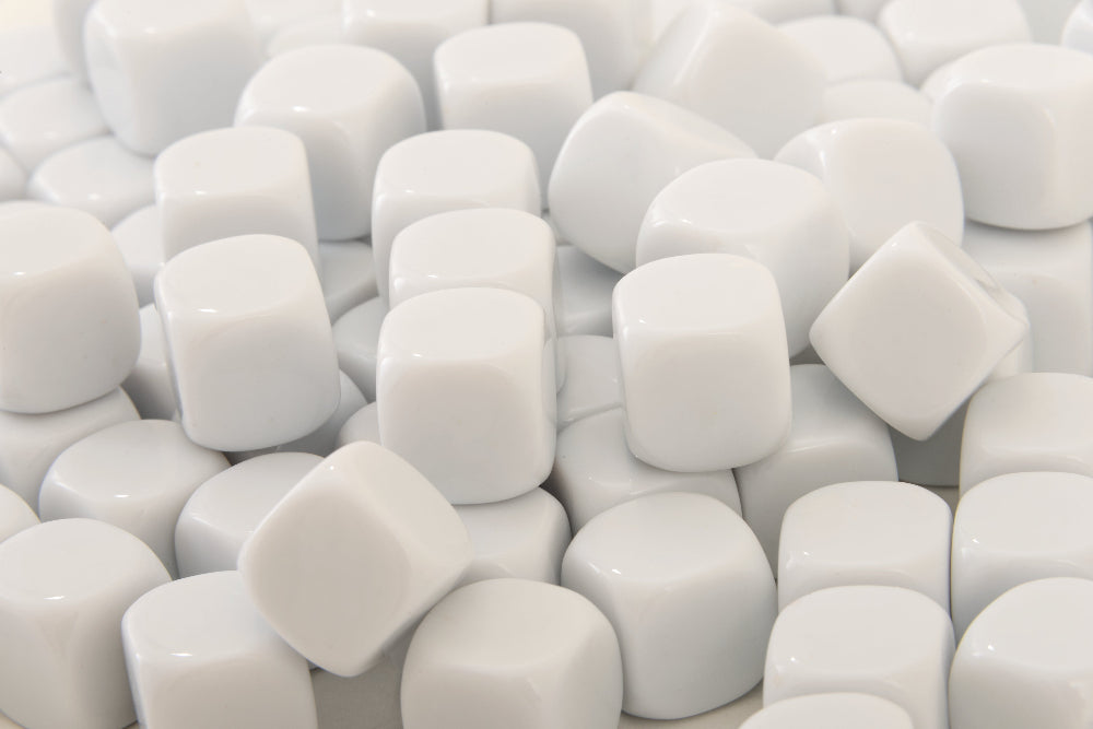 Dice: Blank 16mm Jar 100 pc