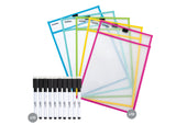 A4 Write n Wipe Sleeves & Pens Kit - Pack of 10