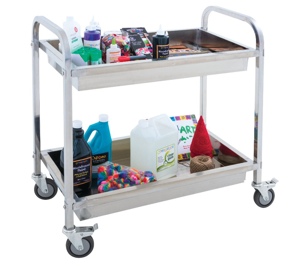 Multi-Purpose Stainless Steel Collage Trolley