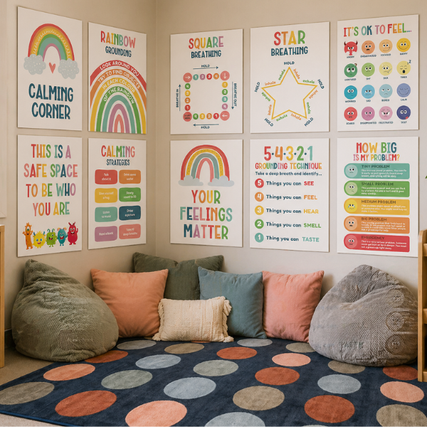 Giggle & Grow Calming Corner Posters - Set of  10