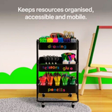 Teachables 3 Tier Storage Trolley Black