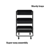 Teachables 3 Tier Storage Trolley Black