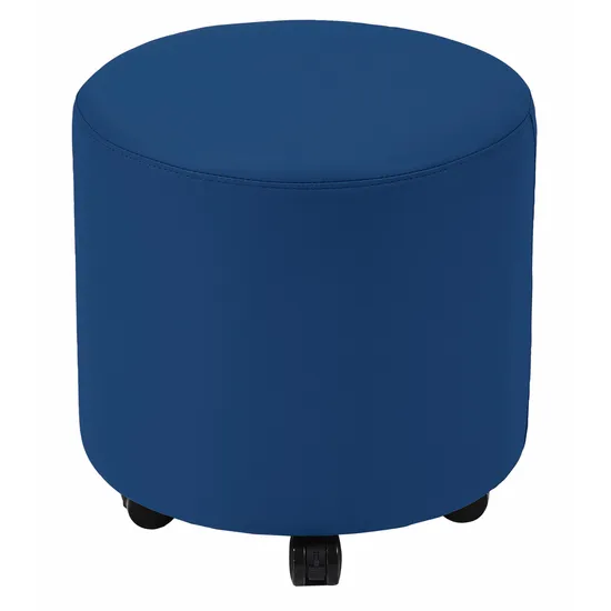 Aalto Round Ottoman - Steel Blue