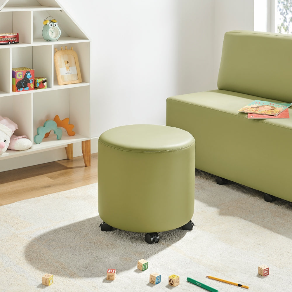 Aalto Round Ottoman - Green
