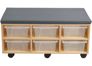 Aalto - Storage Ottoman & Trays - Grey